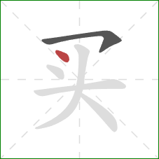 买的笔顺第2画：点