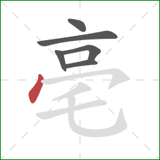 亳的笔顺第6画：点