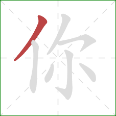 你的笔顺第1画:撇 你的笔顺第1画:撇