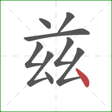 兹的笔顺第9画：点