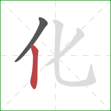 化的笔顺第2画：竖