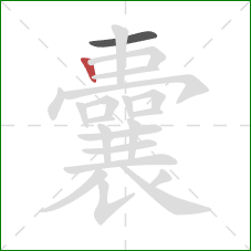 囊的笔顺第2画：竖