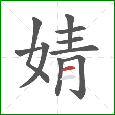 婧的笔顺第10画：横