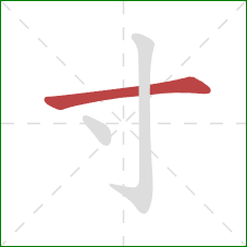 寸的笔顺第1画：横