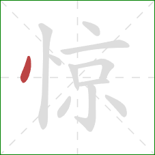 惊的笔顺第1画：点