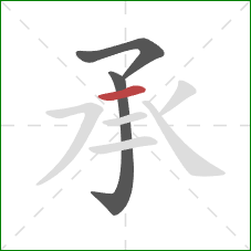 承的笔顺第3画：横