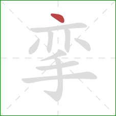 挛的笔顺第1画：点