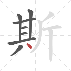 斯的笔顺第8画：点