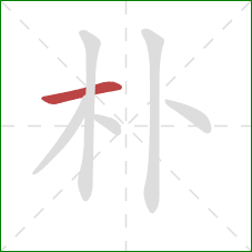 朴的笔顺第1画：横