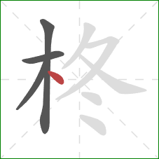 柊的笔顺第4画：点