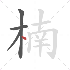 楠的笔顺第4画：点