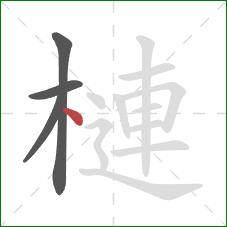 槤的笔顺第4画：点