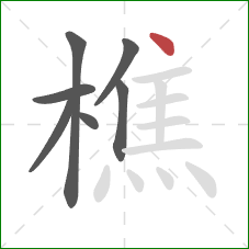 樵的笔顺第7画：点