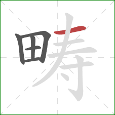 畴的笔顺第6画:横 畴的笔顺第6画:横