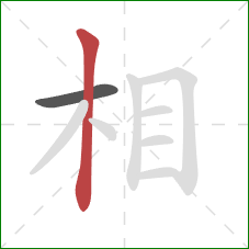 相的笔顺第2画：竖