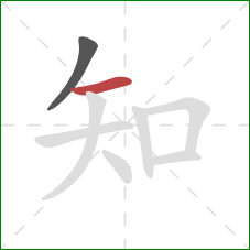 知的笔顺第2画：横