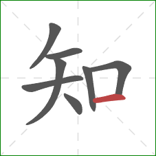知的笔顺第8画：横