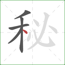 秘的笔顺第5画：点
