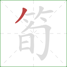 筍的笔顺第1画：撇