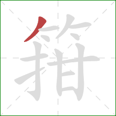 箝的笔顺第1画:撇 箝的笔顺第1画:撇