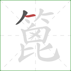 篦的笔顺第2画：横