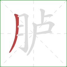 胪的笔顺第1画：撇