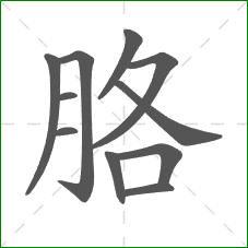 胳的部首 胳的部首