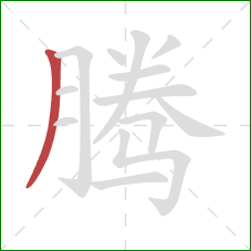 腾的笔顺第1画：撇