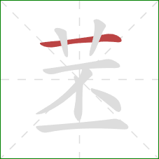 苤的笔顺第1画：横
