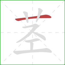 茎的笔顺第1画：横