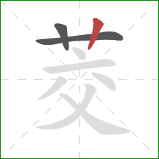 茭的笔顺第3画:竖 茭的笔顺第3画:竖