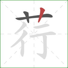 荇的笔顺第3画:竖 荇的笔顺第3画:竖