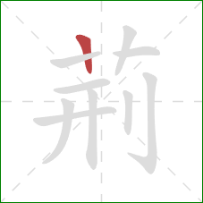 荊的笔顺第1画：竖