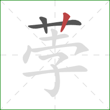 荸的笔顺第3画：竖