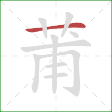 莆的笔顺第1画：横