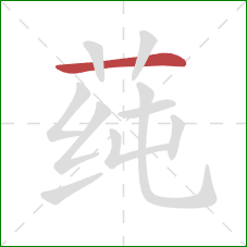 莼的笔顺第1画:横 莼的笔顺第1画:横
