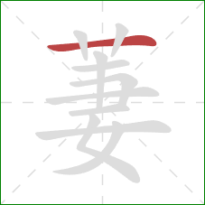 萋的笔顺第1画：横