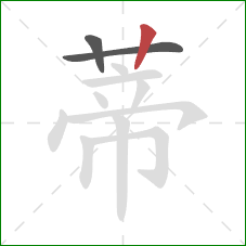 蒂的笔顺第3画：竖