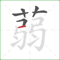 蒻的笔顺第6画:横 蒻的笔顺第6画:横