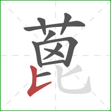 蓖的笔顺第11画:竖提 蓖的笔顺第11画:竖提