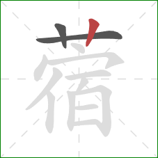 蓿的笔顺第3画：竖
