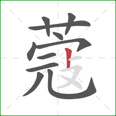 蔻的笔顺第11画:竖 蔻的笔顺第11画:竖