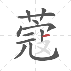 蔻的笔顺第12画:横 蔻的笔顺第12画:横