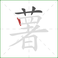 薯的笔顺第4画：竖