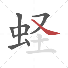 蛏的笔顺第8画:捺 蛏的笔顺第8画:捺