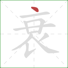 衰的笔顺第1画：点