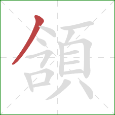 頷的笔顺第1画：撇