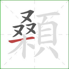 顙的笔顺第7画：横