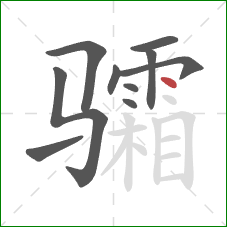 骦的笔顺第10画：点