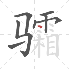 骦的笔顺第8画：点